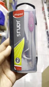 💙Mapad ชุดวงเวียน หัวดินสอ รุ่น สตูดี้ CP-119410 (2ชิ้น) มีสเกวไม้บรรทัด 12cm (ราคา/แพ็ค) | KKNT