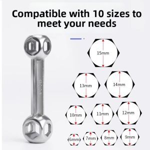 10-in-1 Portable Hex Key Wrench Tool