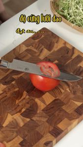 Dao Santoku Chef Studio - Damascus Basic độ dài 17.2cm chuyên dùng cắt thái thịt cá rau củ quả