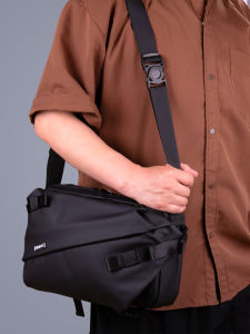 Mens Sports Single Shoulder Bag Large Capacity Commuter Bicycle Riding Bag Casual Crossbody Bag Fashionable Street Style