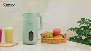 Máy làm sữa hạt mini RHB-500DG 6chức năng xay nấu đa năng Lưỡi dao kép bằng inox304 Chính hãng bảo hành 12tháng