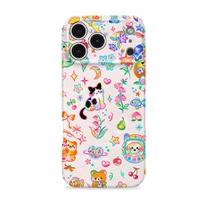 Cute Kawaii Doodle Pattern Phone Case for iPhone 17 16 15 14 Pro Max Plus Mini iPhone Air 2-in-1 Dual-Layer PC TPU Cover