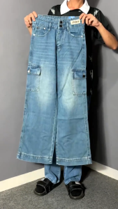 JINISO Loose Cargo Denim Jeans Pria 461