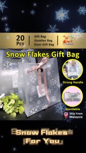 Gift Bag 20pcs Goodies Bag Door Gift Thank You Birthday Wedding Party School Kindergarden (9) Thank You Snow Flakes Beg Baked Dessert Tote Plastic Bag