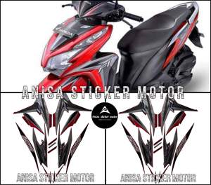 STIKER STRIPING LIS LES BODY HONDA VARIO CBS 125 OLD 2012 2013 MERAH