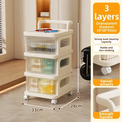 evesigar | Multi-Layer Movable Drawer Style Storage Cabinet