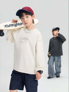 zosee | Boys Cotton Long Sleeve T-Shirt Double Layer