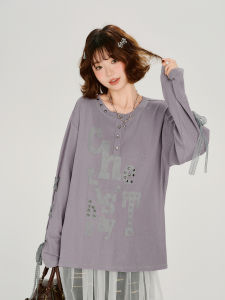 Vintage Crystal Embroidered Loose T-Shirt