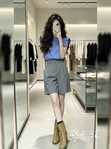 NIUVIES | Bộ Áo Sơ Mi và Quần Short Mùa Hè OOTD Ready Set