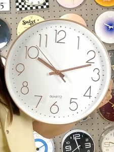 Đồng Hồ Treo Tường Kim Trôi Quartz Cao Cấp Kim Trôi Yên Tĩnh - Đồng Hồ Thần Tài  Mèo May Mắn