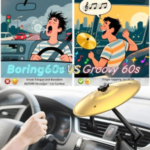 Funny Car Crash Cymbals Car Crash Cymbal Vents Car Drum Cymbal Vents Clip on Cymbals for Music Lovers