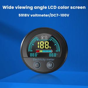 DC 7–100 V Waterproof Digital Voltmeter 2-Wire DC Universal Battery Level Indicator Suitable for Electric Vehicles Etc.