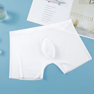 Ice Silk Invisible Mens Underwear Low Waist Briefs Transparent Seamless Short Pants Youth Nylon Quick Dry mid Low Waist Boxer Shorts