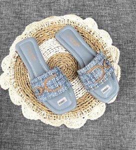 Sandal flat teplek wanita Sandal wanita kekinian Sandal teplek terbaru bahan rajut import