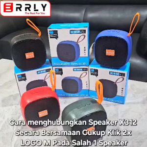 Speaker ERRLY X312 Speaker Bluetooth Wireless Portable X-312 Music Box Super Bass TWS 2 IN 1