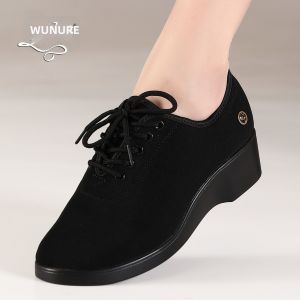 WUNUO | Soft Bottom Soft Face Oxford Cloth Dance Work Shoes Heeled