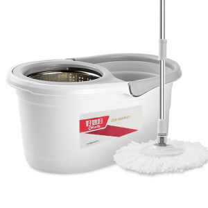 Okaywife Mop with Bucket Rotate For Home Bean Bag Hand Wash-Free Water Mop Rotating Barrel Dehydration Cleaning Mop