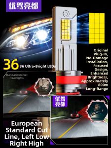 UNJOYLIOD | For 13-14 Futian Montop S LED Headlight Integrated Hi-Lo Beam Fog Lamp