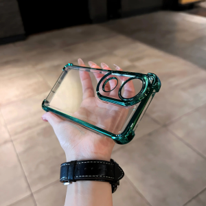 Vivo S20 pro Phone Case Gradient Shiny Powder Magnetic Absorption Stand Four Corners Plated Anti-Fall Womens Full Cover Protection