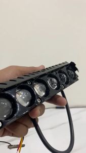 Lampu Tembak LED D2 D3 Depan SQL 6 Mata Plus Devil Putih Kuning Hi Low Motor Mobil Universal