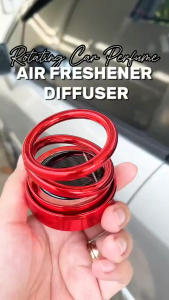Solar double-ring suspension rotating aromatherapy car perfume seat type long lasting light fragrance Solar Car Air Freshener Mini Air Decorative Aromatherapy Machine Lasting Fragrance Decorative Perfume Decoration