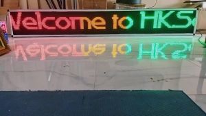 Running Text Mix Merah Kuning Hijau 40x260Cm Wifi Outdoor