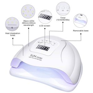 Nail Dryer UV LED 80W 45 LED Nail Lamp Alat Kecantikan Pengering Kutek Kuku Nail Art Kutek Cepet Kering