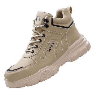 GUYISA | Mens High-top Impact Resistant Anti-puncture Insulated Wear-resistant Safety Shoes