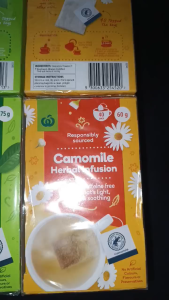 Authentic Woolworths Tea Chamomile or Green Tea
