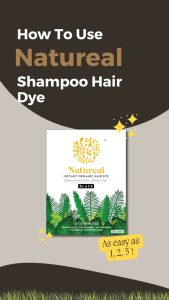 [NATUREAL] Instant Organic Hair Dye (Black) Double Sachet - Natural Hair Color | Hair Dye 2X25ml