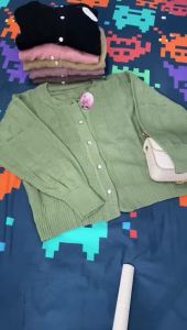 Cardigan Premium Bahan Rajut Atasan outfit Wanita Knit kancing aktif teraris