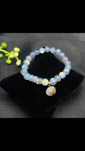 vòng tay nữ đá xà cừ tự nhiên vip mix đồng điếu xà cừ và charm túi tiền xà cừ bọc vàng tây vòng tay đá phong thủy trang sức thiết kế đủ hóa đơn thẻ bảo hành