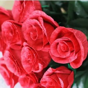Pleated Paper DIY Flower Gift Wrapping Crepe Paper Wedding Decoration Flower Arts For DIY Crafts