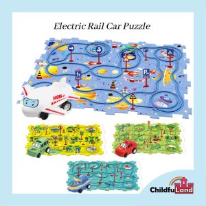 Electric Rail Car Track Car Puzzle Space Animal Dinosaur Series for Kids Educational Toys