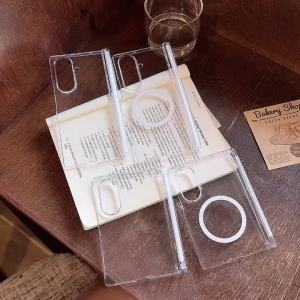 Clear Transparent W/ or W/O For MagSafe Magnetic Phone Case For Samsung Galaxy Z Fold 8 Ultra 7 6 5 4 5G Hinge Protection Cover