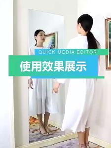 Self-Adhesive Wall Hanging Mirror Full Body Dressing Mirror for Bathroom