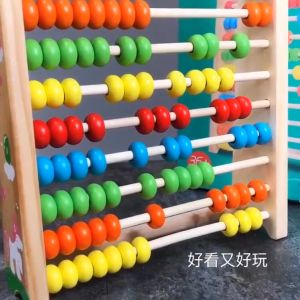 Wooden Math Early Learning Montessori Education Toys Abacus Counting Beads Calculation Frame Baby Toddler Toys Gifts