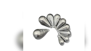 10pcs/pack Lead Fishing Sinker Droplet Shape Ocean Rock Fishing Durable Function