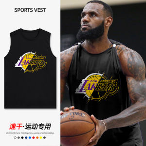 Quick Dry Breathable Mens Sleeveless T-Shirt round Neck Basketball Training Vest Lightweight Comfortable Polyester Fabric