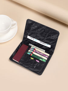 Simple Velvet Travel Passport Holder RFID Multi-Function Passport Book Ticket Document Clip Business OL Style Vertical Shape