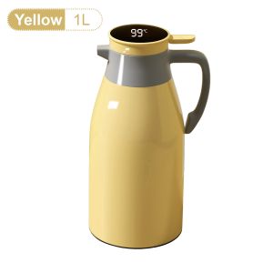 1PC Thermos Glass Liner Vacuum Flasks Large Capacity Water Bottle Kitchen Thermal Kettle Household Digital Display Coffee