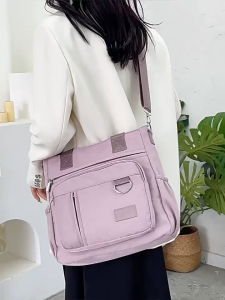 Túi xách đeo chéo đeo vai nữ thời trang size 33cm đựng vừa khổ giấy A4 chất liệu vải dù chống nước chống xước TX090