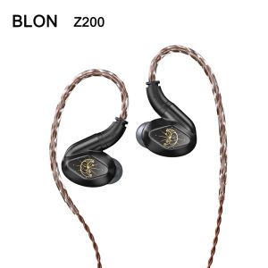 BLON-Z200 10mm karbon diafragma struktur rongga dwi-bunyi HIFI dalam telinga Monitor fon kepala berwayar Earbuds Headset blon Z200 bl03
