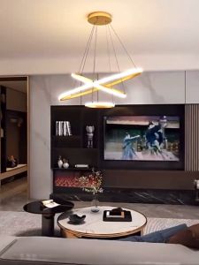 Lampu Hias Ring Lampu Led Hias Gantung Ruang Tamu Ring Chandelier Minimalis