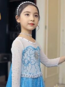 Snow Queen Princess Dress Costume Dress For kids girl 3-10 Years Old Birthday Party With Sequins Cosplay Christmas Outfits For Girls Costume Halloween Christmas Clothing