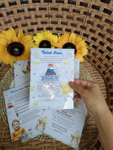 undangan khitan isi 100 pcs ukuran 12*18 cm bahan art paper premium glosy