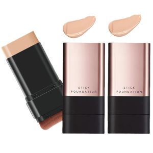 2 in 1 Facial Cosmetics  Hydrating no creasing Foundation Stick Lightweight Foundation Stick