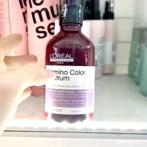 Dầu gội tím khử vàng tóc sáng màu Loreal Professionnel Chroma Crème Purple Dyes Shampoo 300ml