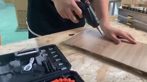 48pcs Wireless Electric Drill 3.6v Cordless Screwdriver Drill bit set with Box USB Power Tools Set Lithium Battery Household Maintenance Repair