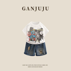 BOGUXIONG | Stylish Cartoon Printed Boys Shortsleeve Set